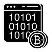 un icona design di bitcoin sito web vettore