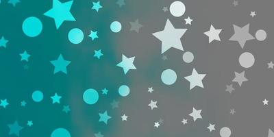 modello vettoriale azzurro con cerchi illustrazione di stelle con set di sfere colorate astratte stelle texture per tende da finestra tende