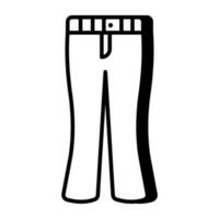 modificabile design icona di pantaloni vettore