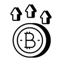 un icona design di bitcoin progresso vettore