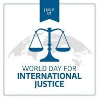 mondo giorno per internazionale giustizia design modello per celebrazione. giustizia vettore illustrazione. giustizia icona vettore design.