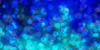 sfondo vettoriale azzurro con macchie dischi colorati astratti su un semplice motivo di sfondo sfumato per sfondi tende