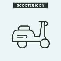 scooter icona su bianca sfondo. schema scooter icona. minimo e premio scooter icona. eps 10 vettore. vettore
