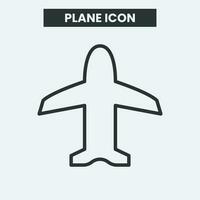 aereo icona su bianca sfondo. schema icona di aereo. minimo e premio aereo icona. eps 10 vettore. vettore