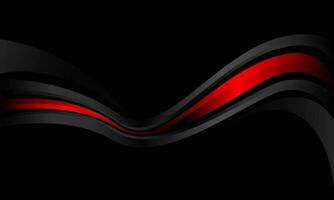 astratto rosso nero metallico curva onda geometrico design moderno futuristico sfondo vettore