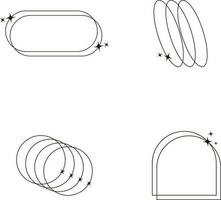 monoline minimalista forma collezione per design elementi modelli.vettore illustrazione vettore