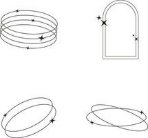 monoline minimalista forma collezione per design elementi modelli.vettore illustrazione vettore