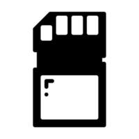 icona del glifo della scheda SD vettore