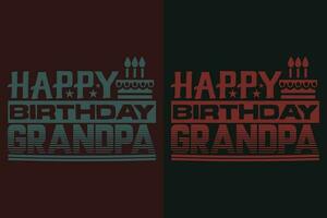 contento compleanno Nonno, nonno maglietta, i regali Nonno, freddo Nonno camicia, nonno camicia, regalo per nonno, maglietta per migliore nonno mai vettore