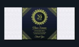 elegante modello di invito carta di compleanno vettore