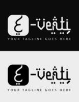 e-venti logo inglese e Arabo combinato vettore