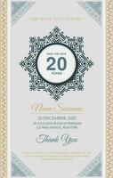 invito di compleanno elegante in stile ornamento vettore