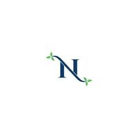 n natura foglia logo design vettore