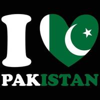 io amore Pakistan, Pakistan bandiera vettore di base rgb