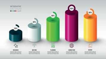 modello di business concetto infografica con opzione percentuale. vettore