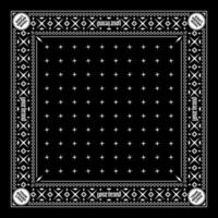 semplicemente bandana decorato con bianca geometrico ornamento Linee quello può essere applicato per tessuti di vario colori vettore