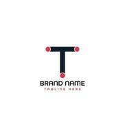 t lettera logo design concetto vettore