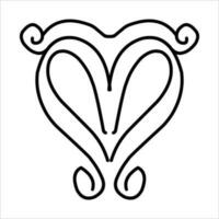 amore ornamento illustrazione, san valentino giorno ornamento, amore icona design con attraente kha intaglio per san valentino celebrazione vettore