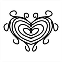 amore ornamento illustrazione, san valentino giorno ornamento, amore icona design con attraente kha intaglio per san valentino celebrazione vettore