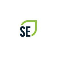 lettera SE logo cresce, sviluppa, naturale, organico, semplice, finanziario logo adatto per il tuo azienda. vettore