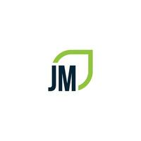 lettera jm logo cresce, sviluppa, naturale, organico, semplice, finanziario logo adatto per il tuo azienda. vettore