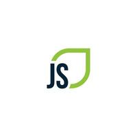 lettera js logo cresce, sviluppa, naturale, organico, semplice, finanziario logo adatto per il tuo azienda. vettore