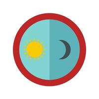 sole e Luna nel giorno e notte cerchi concetto vettore illustrazione eps10