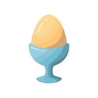 cartone animato colore bollito totale pollo uovo. vettore