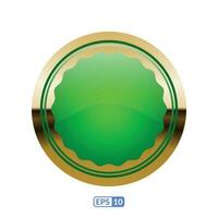 verde cerchio lucido pulsante eps10. vettore