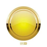 d'oro cerchio pulsante eps10. d'oro badge e etichette. vettore