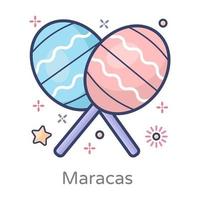 maracas musicali tradizionali vettore