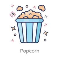 snack cinema popcorn vettore
