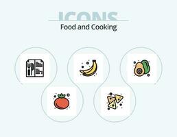 cibo linea pieno icona imballare 5 icona design. festa. cibo. cibo. barbecue. cibo vettore