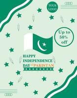 Pakistan indipendenza giorno inviare design vettore
