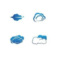 nube icona logo vettore modello