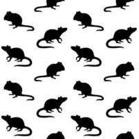 vettore senza soluzione di continuità modello di ratti topi silhouette