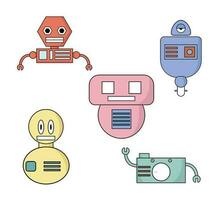 cartone animato robot giocattolo vettore
