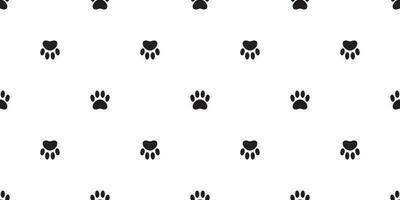 cane zampa senza soluzione di continuità modello vettore orma orso gatto cucciolo sciarpa isolato cartone animato piastrella sfondo ripetere sfondo illustrazione