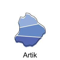 artik carta geografica. vettore carta geografica di Armenia nazione vettore design modello, adatto per il tuo azienda