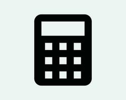 calcolatrice icona. calcolare matematica finanza matematica attività commerciale App calcolo. nero bianca cartello simbolo illustrazione opera d'arte grafico clipart eps vettore