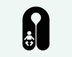 infantile bambino giubbotto di salvataggio vita giacca giubbotto salvagente veste galleggiante nero bianca silhouette cartello simbolo icona grafico clipart opera d'arte illustrazione pittogramma vettore