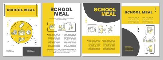 modello di brochure del pasto scolastico vettore