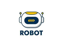 robot o Bot logo. moderno conversazione automatico tecnologia logo design vettore modello