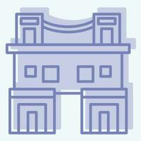 icona cittadina casa. relazionato per alloggi simbolo. Due tono stile. semplice design modificabile. semplice illustrazione vettore