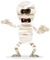 personaggio della mummia di Halloween vettore