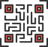 qr codice icona vettore Immagine. adatto per mobile app, ragnatela applicazioni e Stampa media.