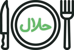 halal cibo icona vettore Immagine. adatto per mobile app, ragnatela applicazioni e Stampa media.