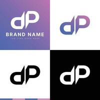 premio iniziale lettera dp vettore logo pendenza logo isolato viola logo. utilizzabile per attività commerciale e il branding loghi. piatto vettore logo design modello elemento.