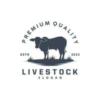 bestiame logo, Fram giardino disegno, mucca logo vettore distintivo Longhorn Toro bestiame Vintage ▾ etichetta modello