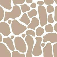 astratto senza soluzione di continuità giraffa o leopardo scarabocchio modello con macchie. infinito vettore pietra sfondo per tessuto, sfondo, involucro carta, Abiti. contrasto modello, creativo grafico.